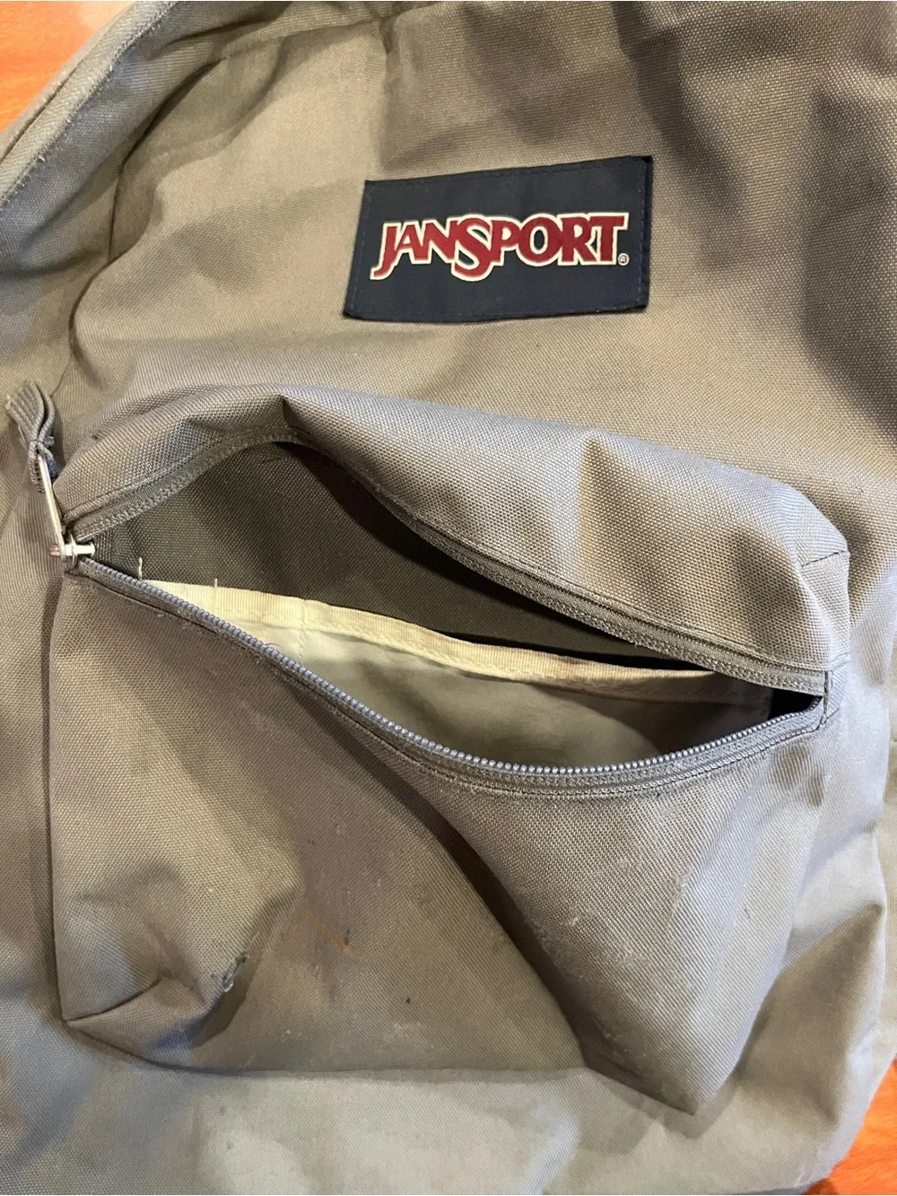 JanSport Gray Classic Daypack with Front Pocket